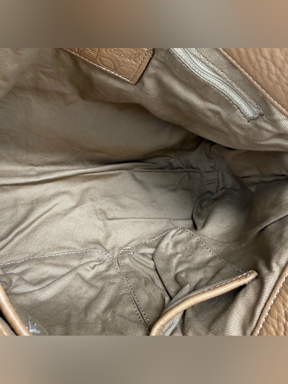 Vintage Fossil Brown Pebbled Leather Hobo Shoulder Bag - Picture 9 of 11